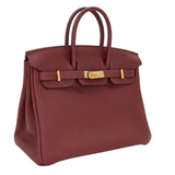 Hermès 25cm Birkin Rouge H Togo Leather Gold Hardware