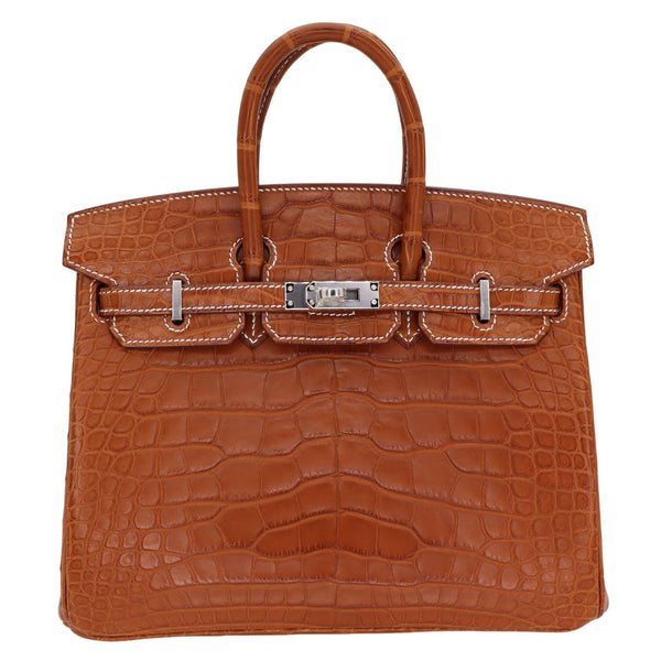 Hermès 25cm Birkin Fauve Matte Alligator Palladium Hardware