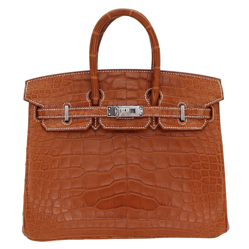 Hermès 25cm Birkin Fauve Matte Alligator Palladium Hardware