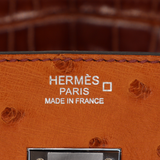 Hermès 30cm Birkin Touch Cognac/Etrusque Ostrich/ Shiny Alligator Palladium Hardware