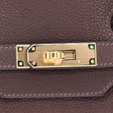 Hermès 30cm Birkin Ebene Barenia Faubourg Leather Gold Hardware