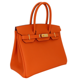 Hermès 30cm Birkin Orange Epsom Leather Gold Hardware