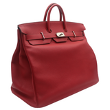 Hermès 50cm HAC Rouge Vif Togo Leather Palladium Hardware