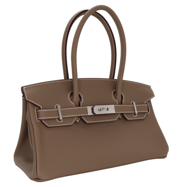 Hermès 29cm Shoulder Light Birkin Etoupe Palladium Hardware