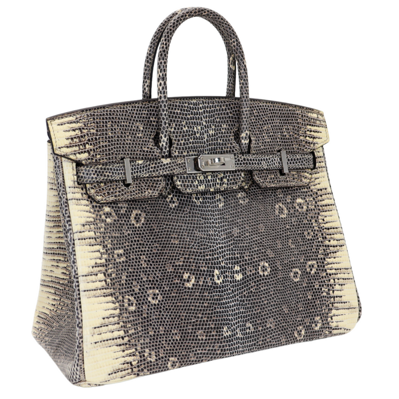 Hermès 25cm Birkin Ombre Lizard Palladium Hardware