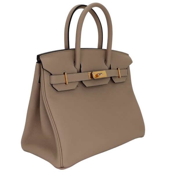 Hermès 30cm Birkin Gris Tourterelle Togo Leather Rose Gold Hardware