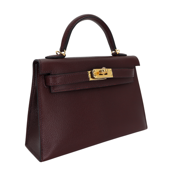 Hermès Kelly II Sellier Mini Rouge Sellier Chèvre Leather Gold Hardware