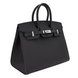 Hermès 25cm Birkin Sellier Black Epsom Leather Palladium Hardware