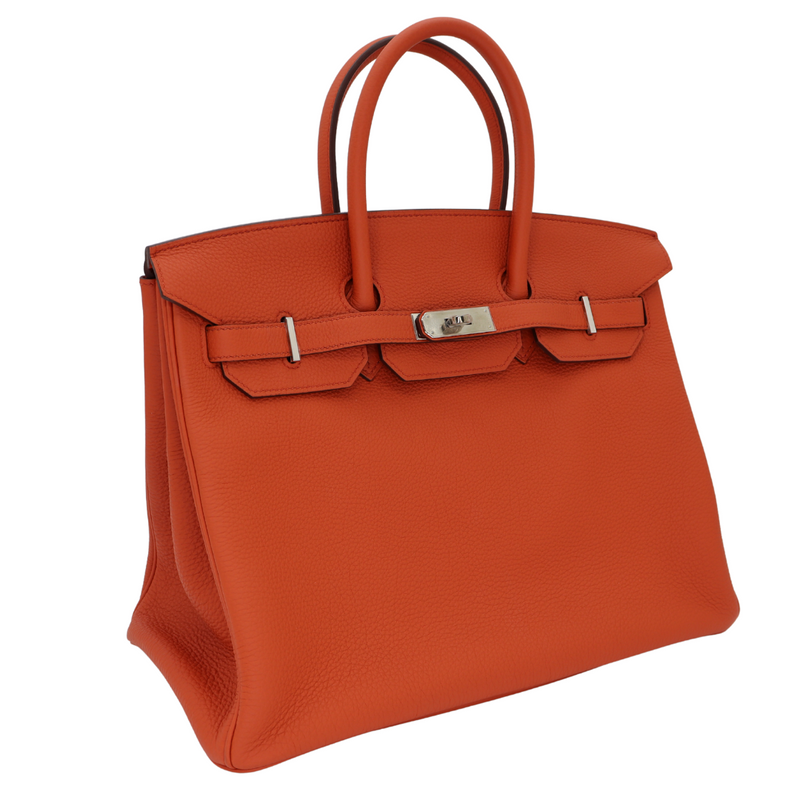 Hermès 35cm Birkin Terre Battue Togo Leather Palladium Hardware