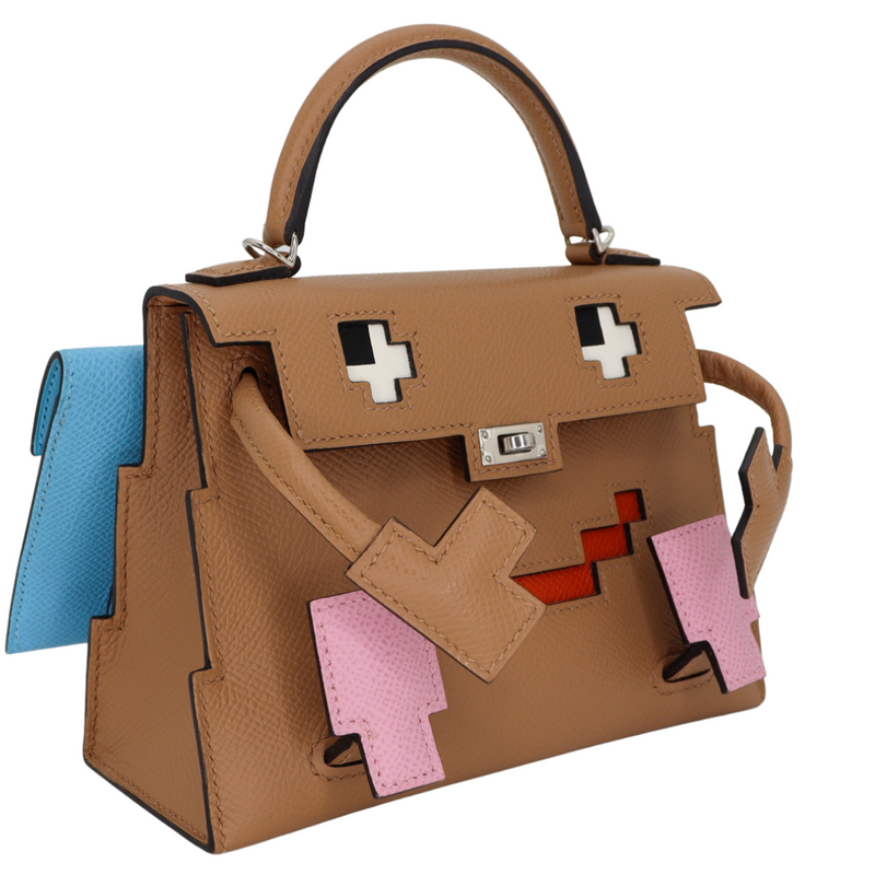 Hermès Kelly Doll Picto Chai Epsom Leather Palladium Hardware