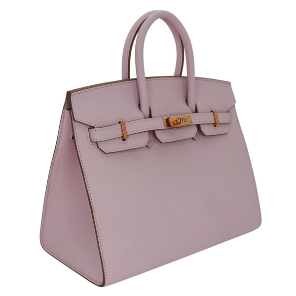 Hermès 25cm Birkin Sellier HSS Mauve Pale/Gris Perle Epsom Leather Rose Gold Hardware