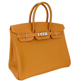 Hermès 35cm Birkin Vache Natural Leather Palladium Hardware