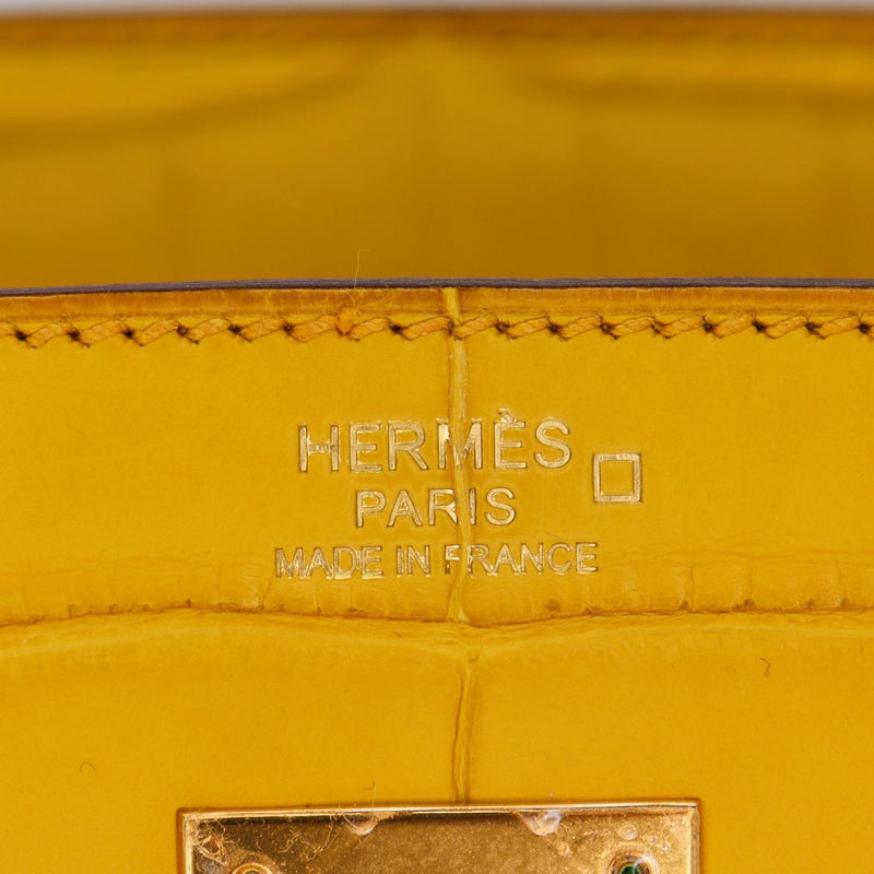 Hermès 30cm Birkin Ambre Matte Alligator Gold Hardware