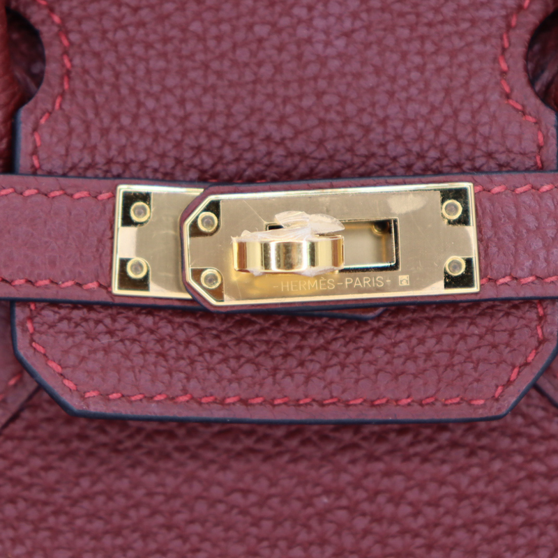 Hermès 25cm Birkin Rouge H Togo Leather Gold Hardware