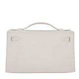 Hermès Kelly Pochette Blanc (White) Swift Leather Gold Hardware