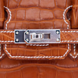 Hermès 25cm Birkin Fauve Matte Alligator Palladium Hardware