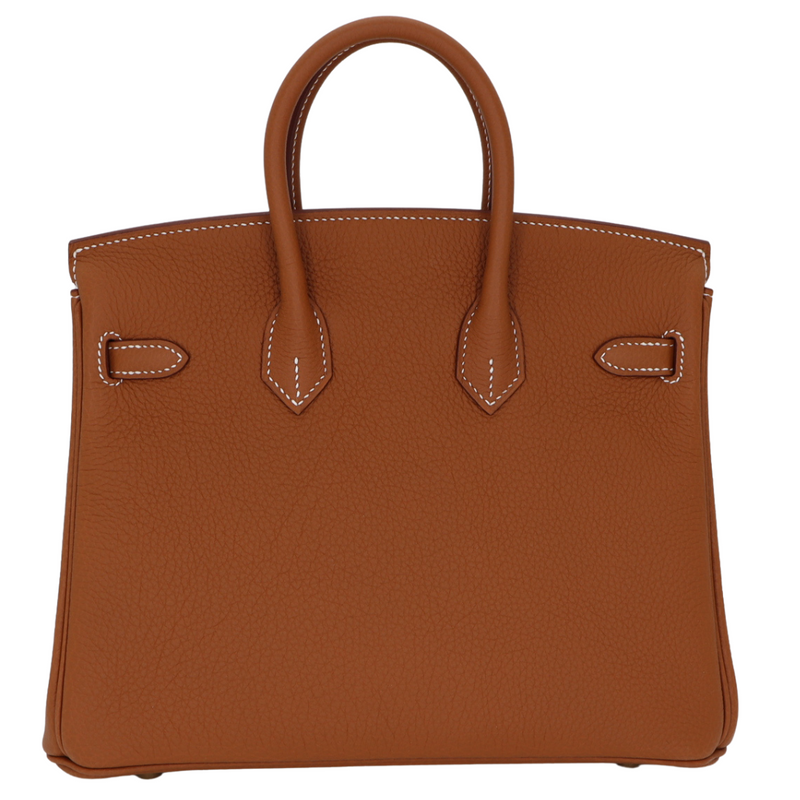 Hermès 25cm Birkin Gold Togo Leather Brushed Gold Hardware