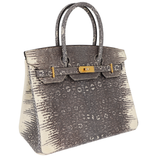 Hermès 30cm Birkin Ombré Shiny Lizard Gold Hardware