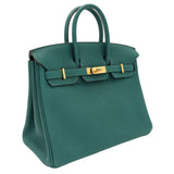 Hermès 25cm Birkin Malachite Togo Leather Gold Hardware