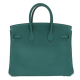 Hermès 25cm Birkin Malachite Togo Leather Gold Hardware