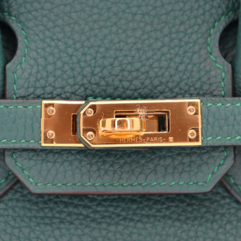 Hermès 25cm Birkin Malachite Togo Leather Gold Hardware