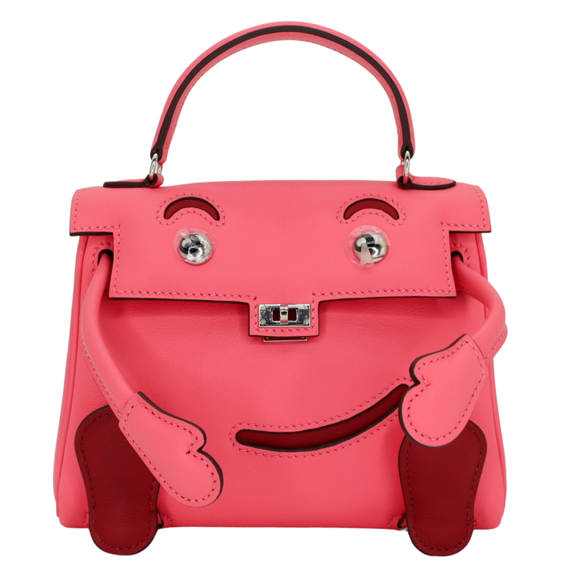 Hermès Kelly Doll "Quelle Idolle" Rose Azalee Swift Leather Palladium Hardware