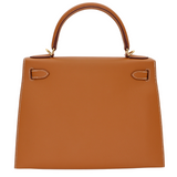Hermès 28cm Kelly Sellier Gold Epsom Leather Gold Hardware