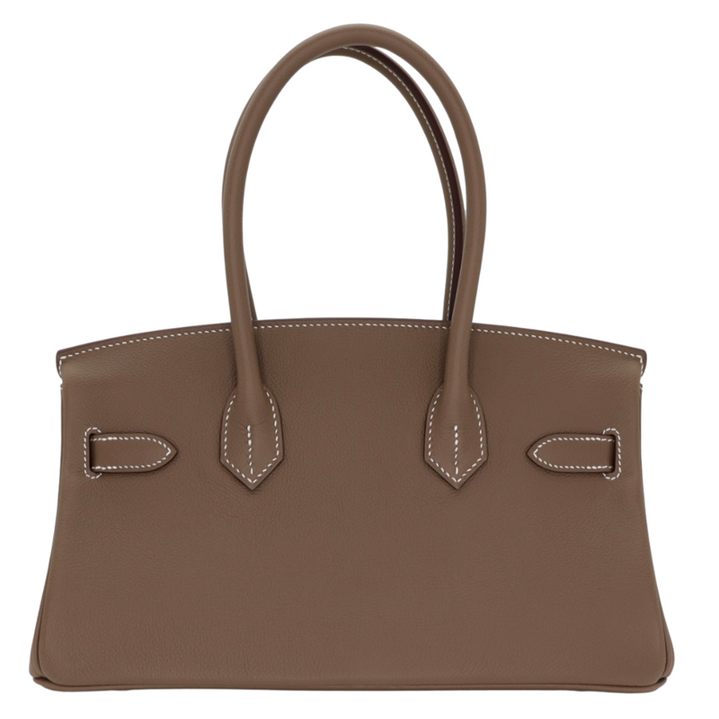 Hermès 29cm Shoulder Light Birkin Etoupe Palladium Hardware