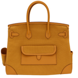 Hermès 35cm Birkin Cargo Sesame Canvas/Swift Leather Palladium Hardware