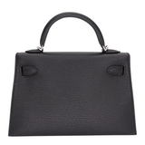 Hermès Kelly II Sellier Mini HSS Black/Rouge H Chevre Leather Palladium Hardware