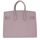 Hermès 25cm Birkin Sellier HSS Mauve Pale/Gris Perle Epsom Leather Rose Gold Hardware