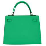 Hermès 25cm Kelly Sellier Vert Comics Epsom Leather Palladium Hardware
