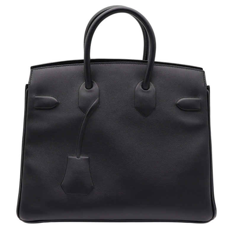 Hermès 25cm Birkin Shadow Black Swift Leather