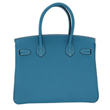 Hermès 30cm Birkin Bleu Jean Togo Leather Gold Hardware
