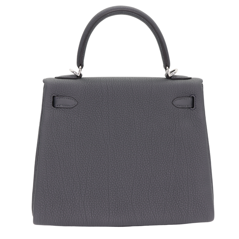 Hermès 25cm Kelly Retourne Gris Misty Togo Leather Palladium Hardware