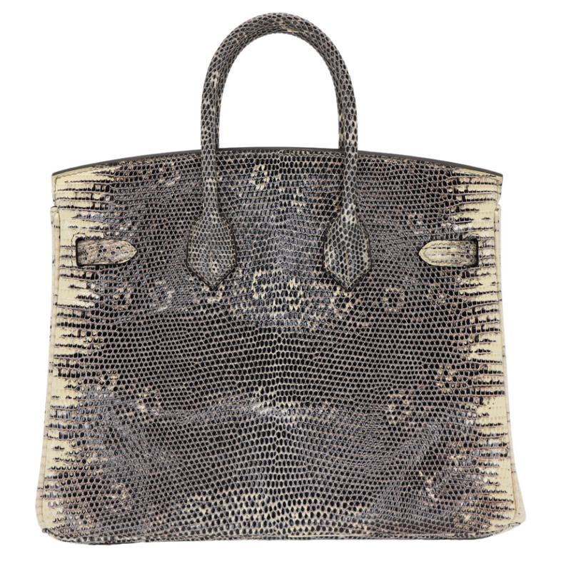 Hermès 25cm Birkin Ombre Lizard Palladium Hardware