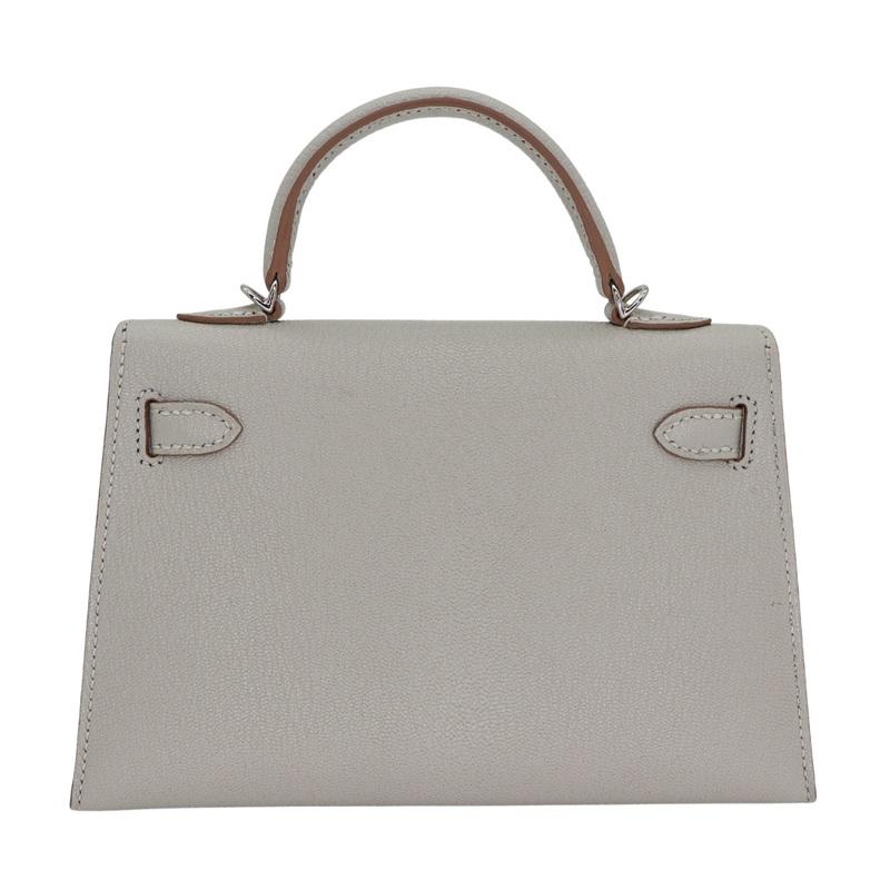 Hermès Kelly II Sellier Mini Gris Perle Chèvre Leather Palladium Hardware