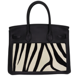Hermès 30cm Birkin Black Zebra/Box Calf Leather Palladium Hardware
