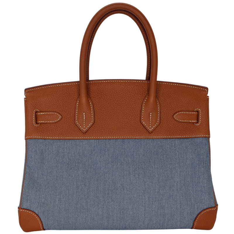 Hermès 30cm Birkin Gold Denim/Togo Leather Gold Hardware