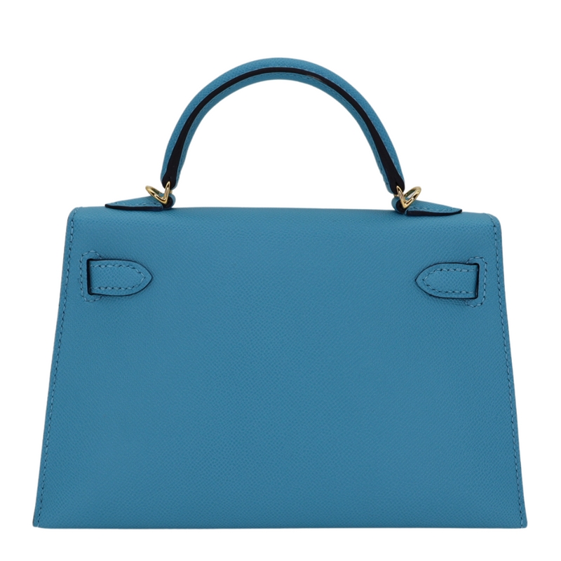 Hermès Kelly II Sellier Mini Bleu Du Nord Madame Gold Hardware