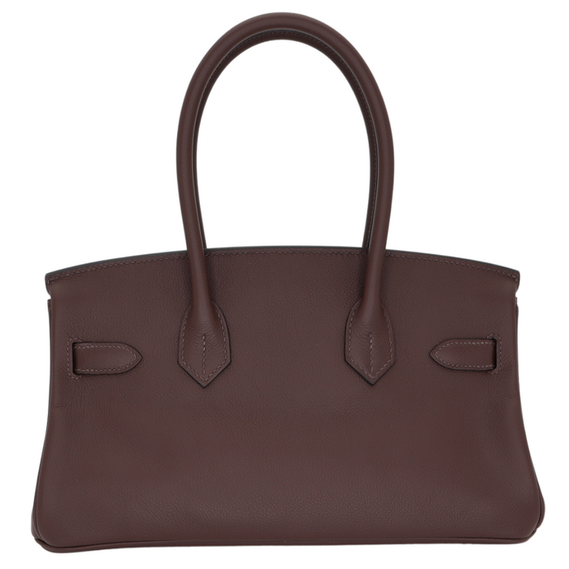 Hermès 29cm Birkin Shoulder Light Moka Evercolor Leather Palladium Hardware