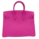 Hermès 25cm Birkin Rose Magnolia Togo Leather Palladium Hardware