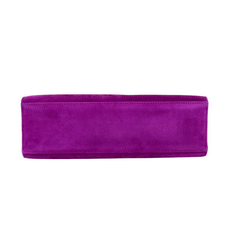 Hermès Kelly Pochette Doblis Ultraviolet Suede Gold Hardware