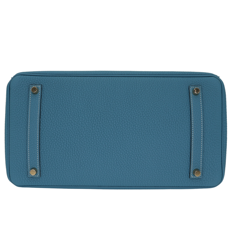 Hermès 35cm Birkin Bleu Jean Togo Leather Gold Hardware