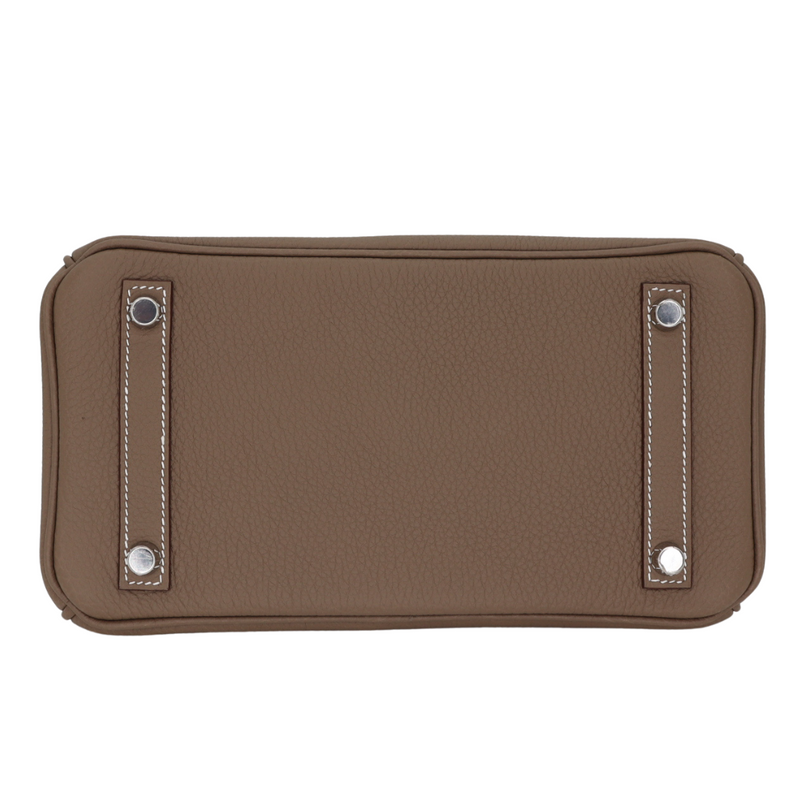 Hermès 25cm Birkin Etoupe Togo Leather Brushed Palladium Hardware