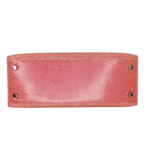 Hermès 25cm Kelly Sellier Bubblegum Lizard Palladium Hardware