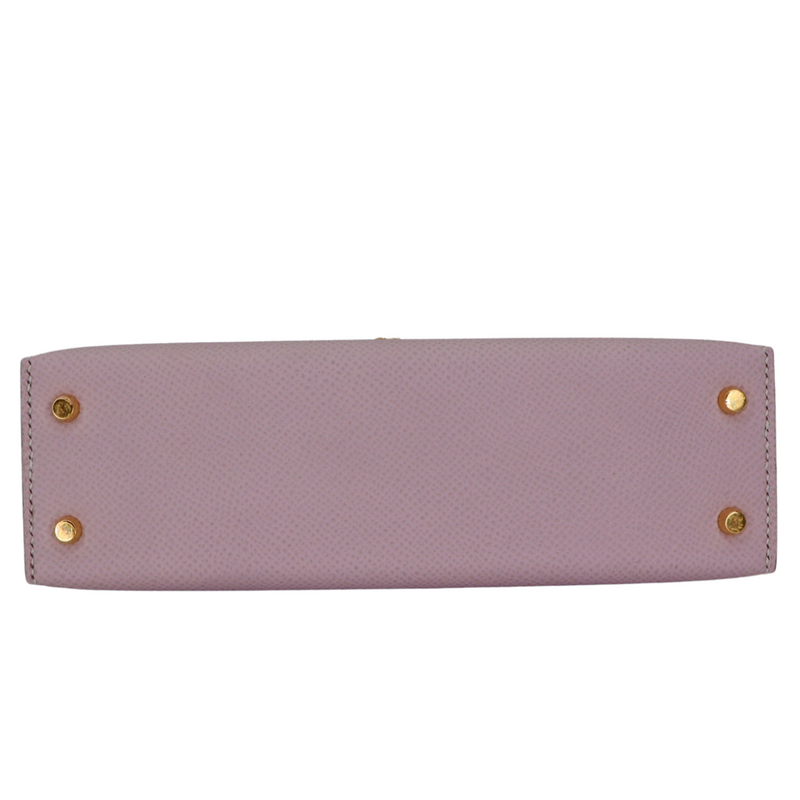 Hermès Mini Kelly II HSS Mauve Pale/Craie Epsom Gold Hardware