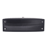 Hermès Kelly II Sellier Mini Cloute Black Box Calf Studded Leather Palladium Hardware