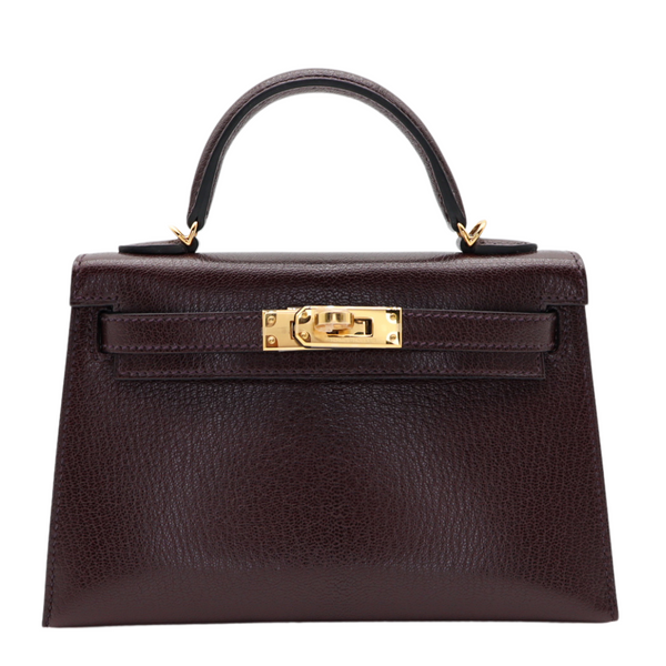 Hermès Kelly II Sellier Mini Rouge Sellier Chevre Leather Gold Hardware