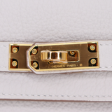 Hermès 25cm Kelly Retourne Gris Pale Togo Leather Gold Hardware